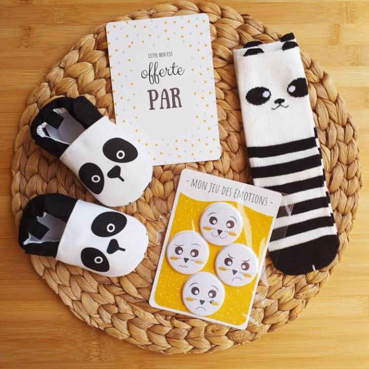 BOX Naissance - Coffret Cadeaux Mixte - Cadeau Maternité - Panda
