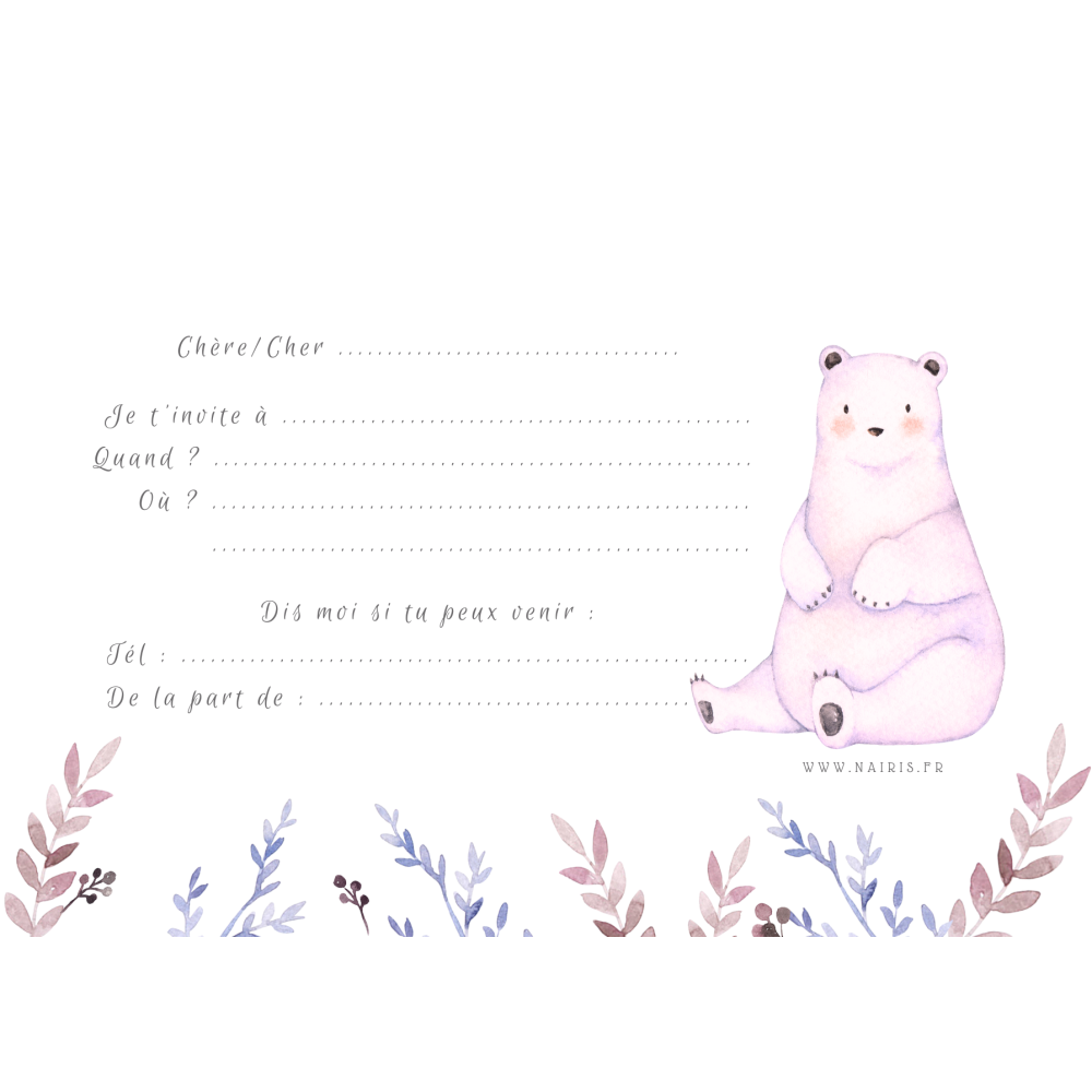 Naïris bijoux Lot de 8 cartes d'invitation anniversaire enfant - Garçon -  Animaux - Panda en Peinture Aquarelle : : Cuisine et Maison