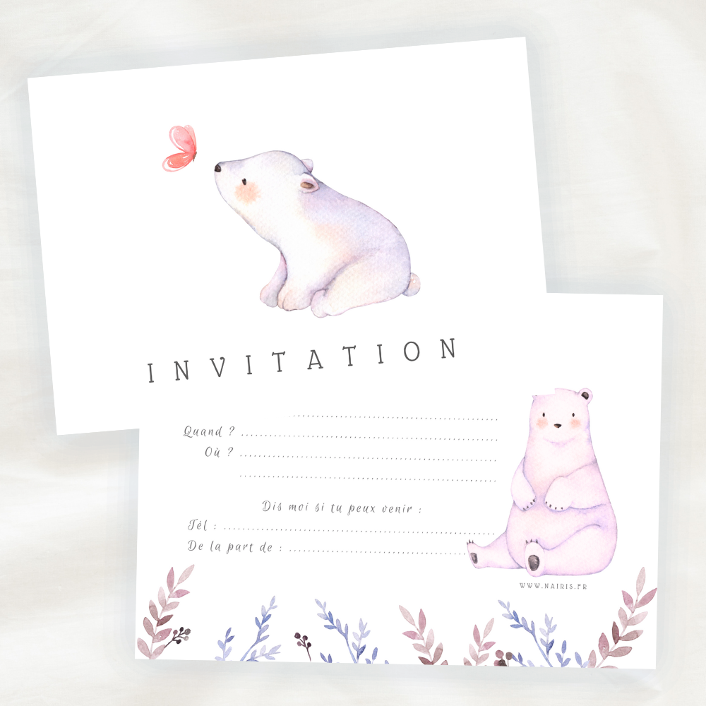 Naïris Bijoux - Lot de 8 cartes d'Invitation Anniversaire Enfant - Mixte  Fille ou Garçon - Animaux d'Asie et d'Australie en Aquarelle : Koala et  Panda : : Cuisine et Maison