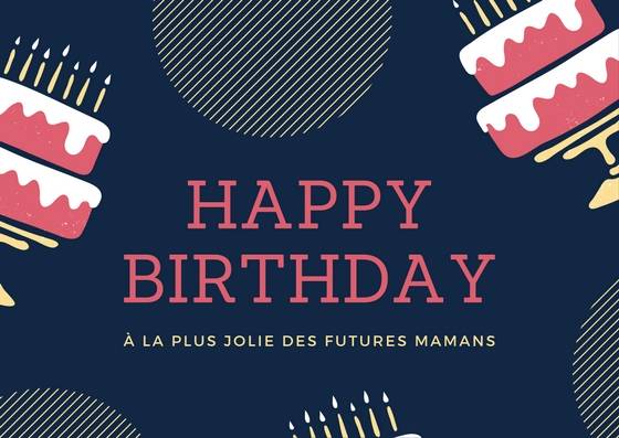 Carte Postale De Voeux Happy Birthday Pour Future Maman